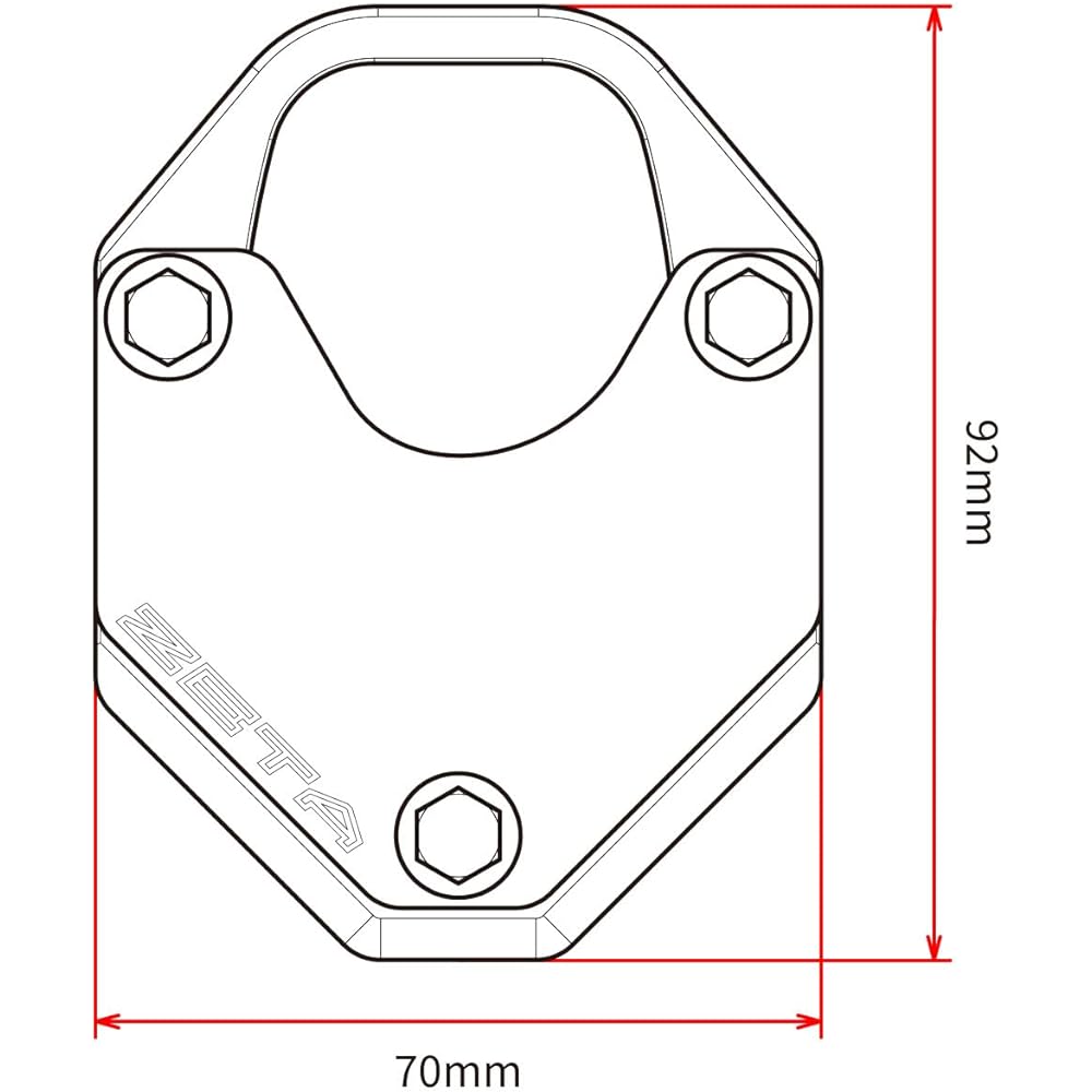 ZETA Side Stand Extender CRF250L/M (17-19) CRF250RALLY (17-19)