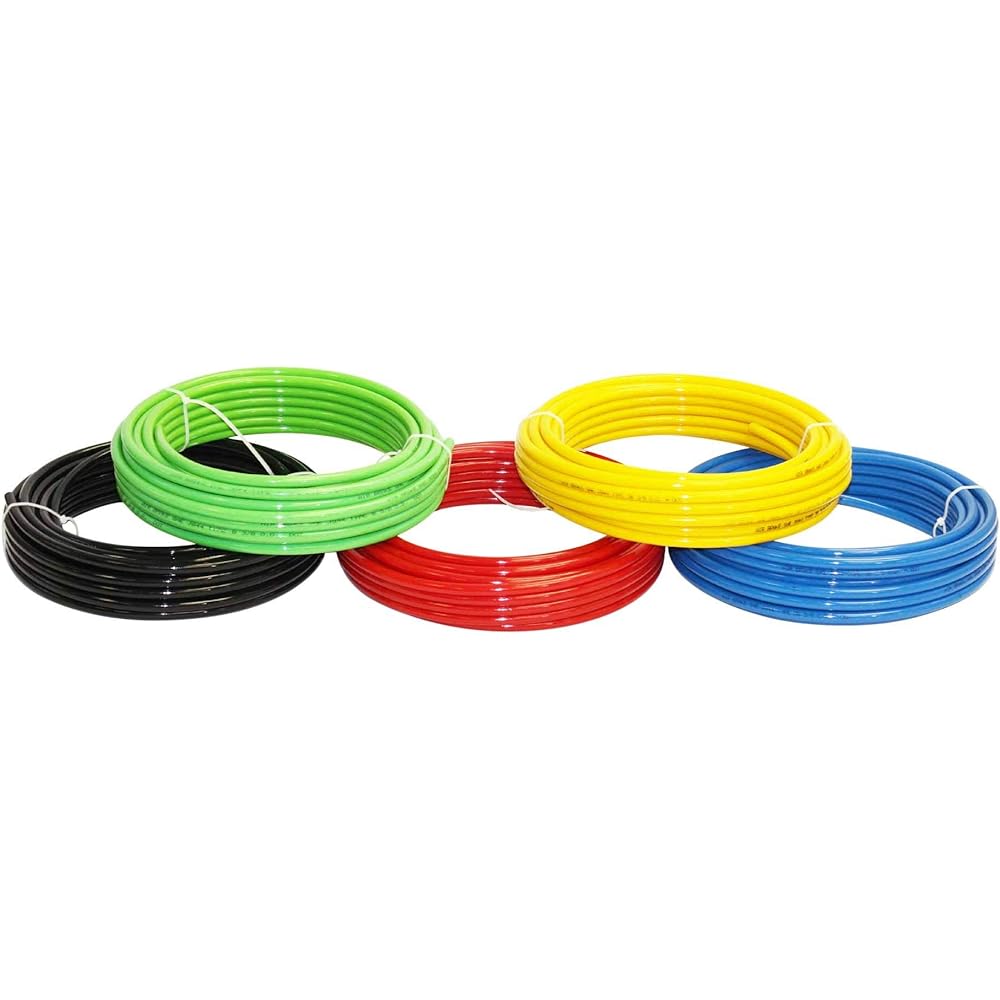 Mytee Products outer diameter 3/8 inch x 50 feet Black SAE J844 Nylon Air Brake Tube DOT Approval Air Brake System For air brake system