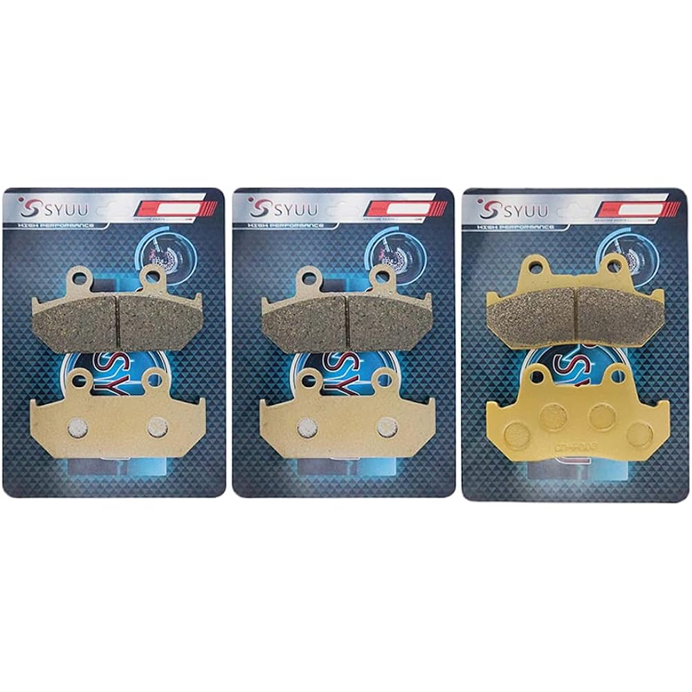 SYUU Front and Rear Brake Pads Compatible with Honda GL1500 GL 1500 Goldwing 1500 1988 1989 1990 1991 1992 1993 1994 1995 1996 1997 1998 1999 2 000 FAA 124F FA069R