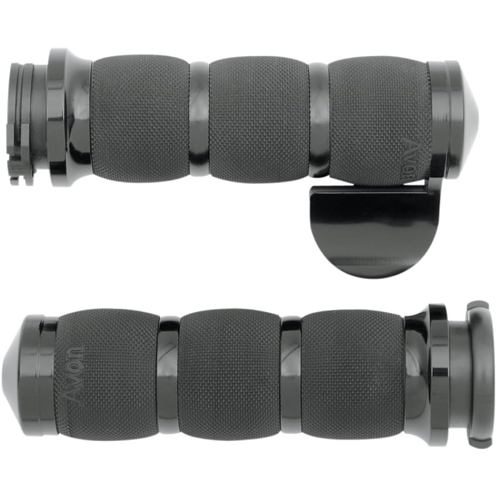 Avon Air Cushion Cable Throttle Grip Black W /Throttle Boss