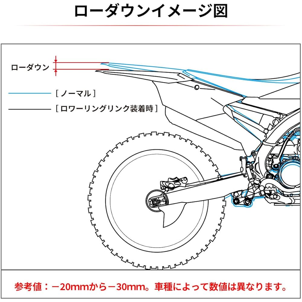ZETA Lowering Link CRF250L (12-19) CRF250L LD (17-19) CRF250RALLY LD (17-19) Red