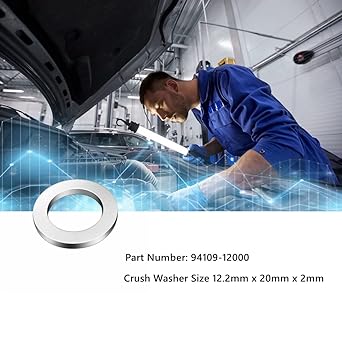 94109-12000 M12 12.2mm ID aluminum oil crash WSHER drain plug gasket Honda GCV160 GX340 GX390 11 13 HP CHAMPION Predator 389 390 439 459 CC
