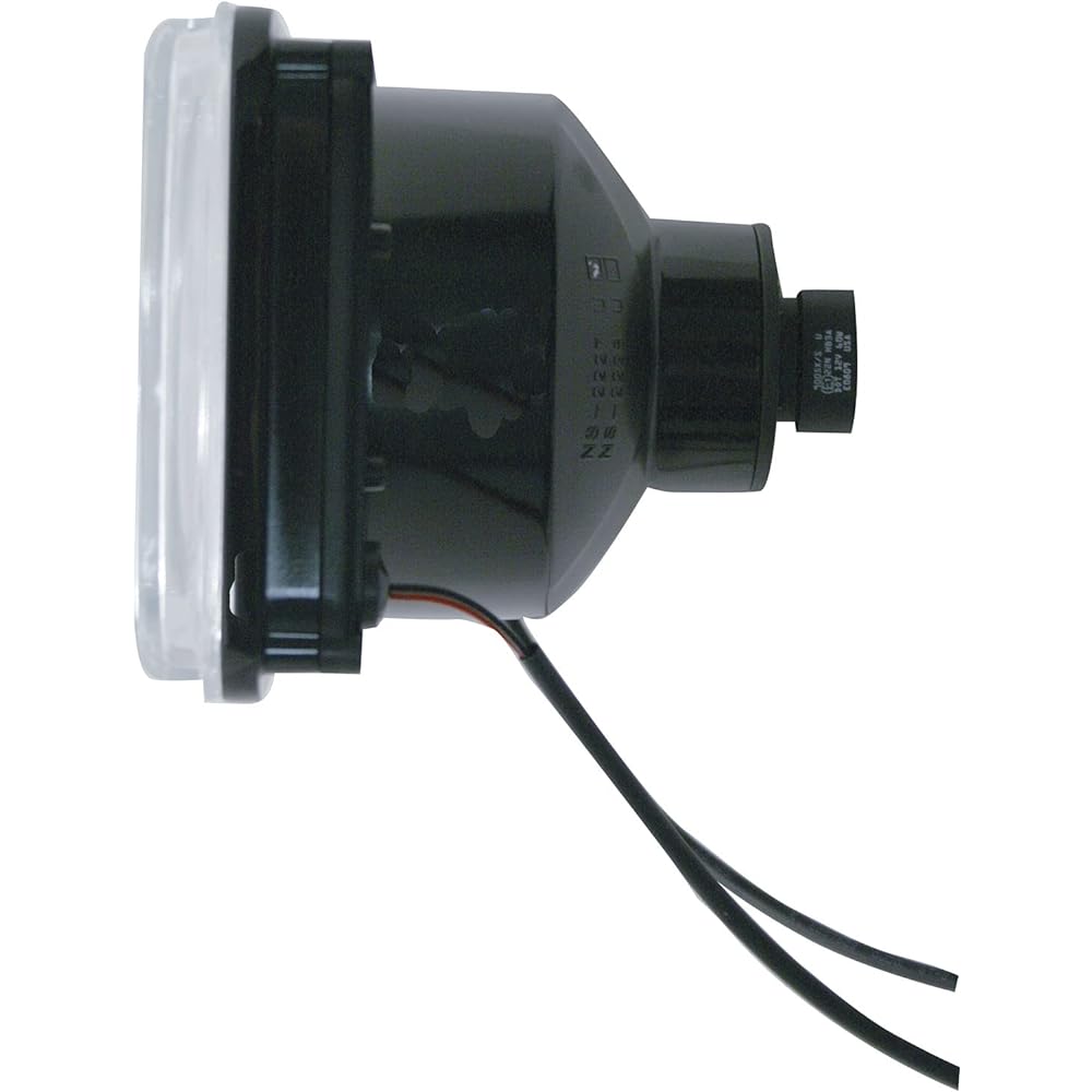 UNITED PACIFIC 31376 Ultralit 4 inch x 6 -inch crystal projection headlight White LED Position with 6 enhanced aluminumir freector vibration high beam 1 unit