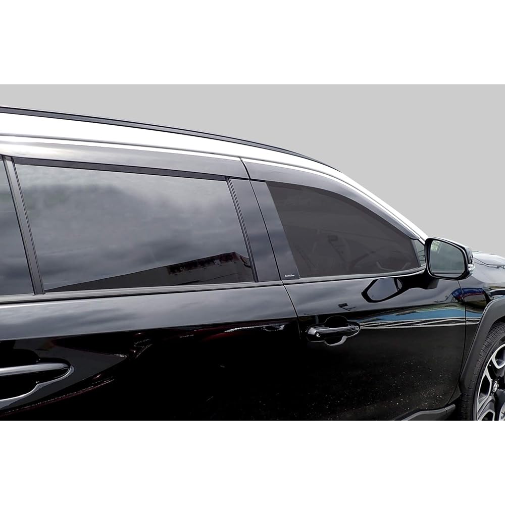 SecondStage Toyota New RAV4 50 Series Pillar Garnish For Vehicles with Genuine Visor Piano Black/T401BLK