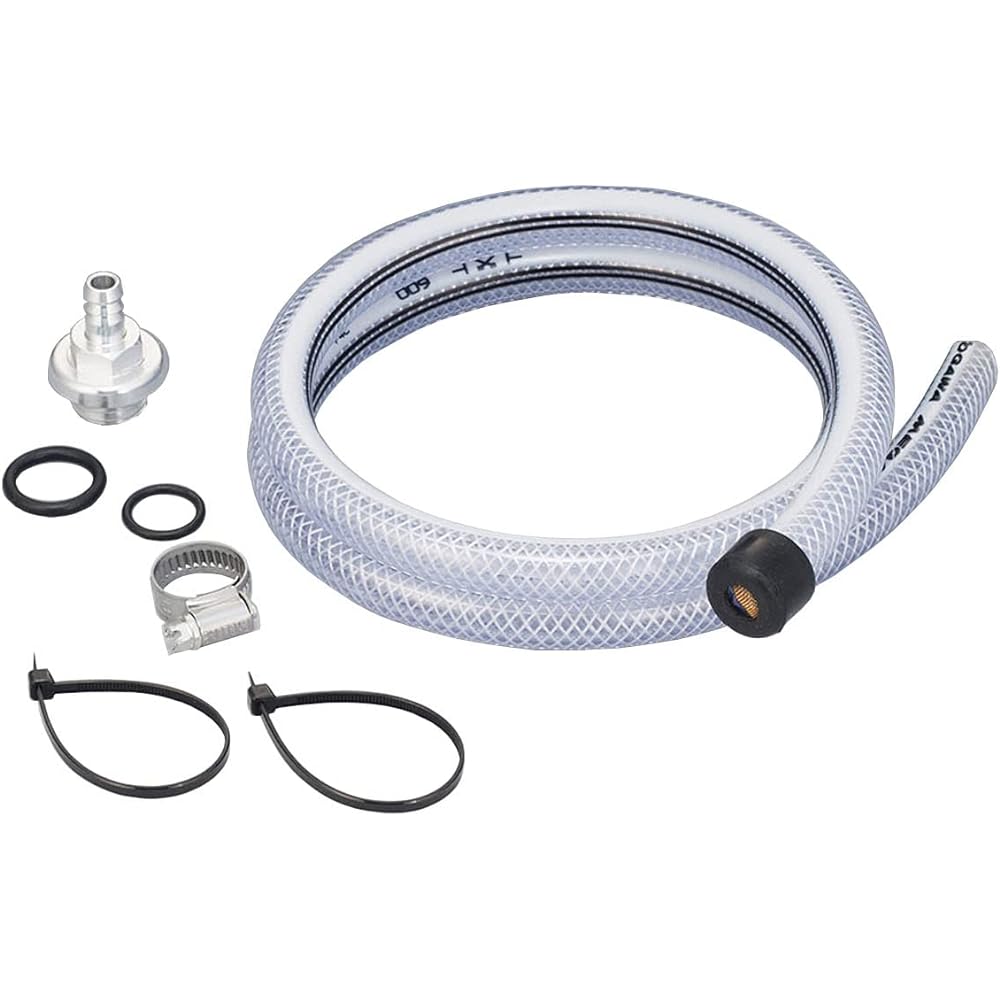 Kijima Motorcycle Bike Parts Mission Breather Kit Tetron M20×15 P2.5 Hose Inner Diameter φ9 Silver for Honda/Yamaha/Kawasaki 106-0302