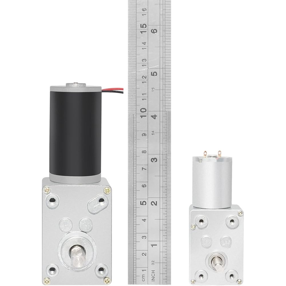 AOBBMOK DC 24 Bolt Low 10 RPM Turbo Warm Gear Motor High Tor Quar Bin Redther 8mm Shaft