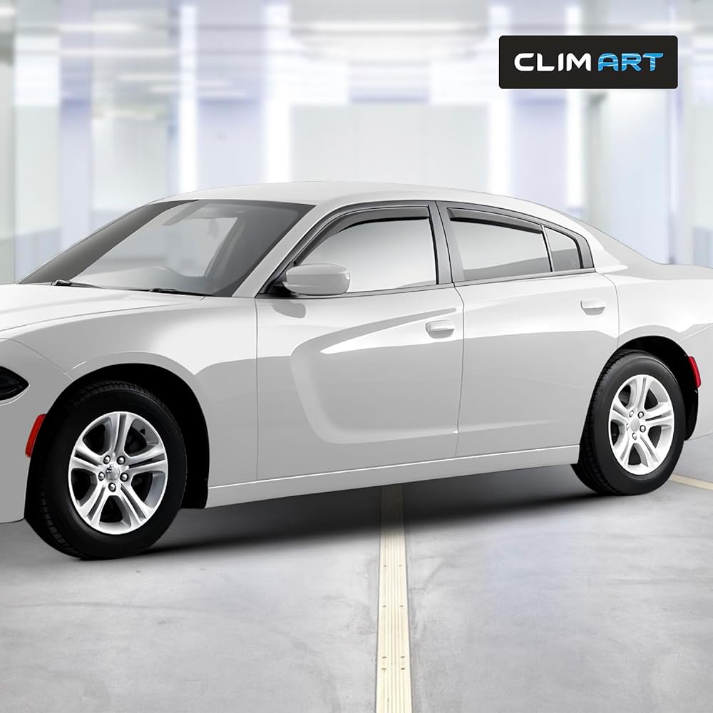 CLIM ART Inchannel Inchannel Incredible Rainguard DODGE CHARGER 2011-2024 Original Window Deflet Vent Window Vent Deflet 4 -611289