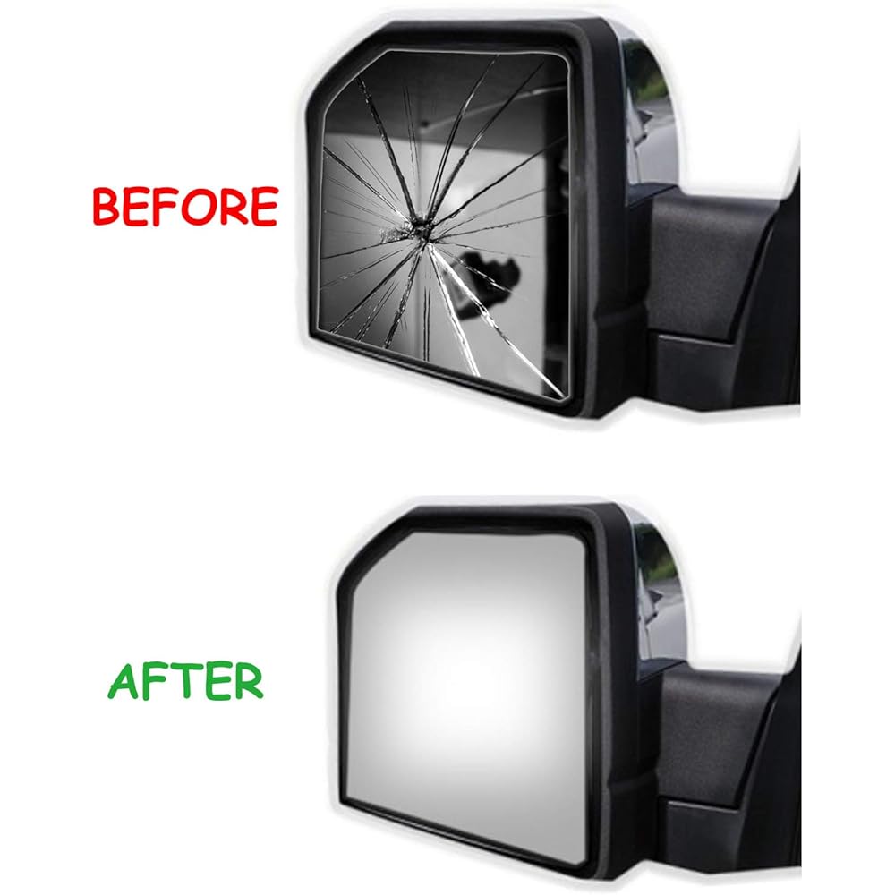 WLLW side mirror replacement glass 2004 2005 2006 2007 2008 Ford F150 Flat Lha Left Left Left Left side Adhesive Tow Tow Mirror glass non -heated