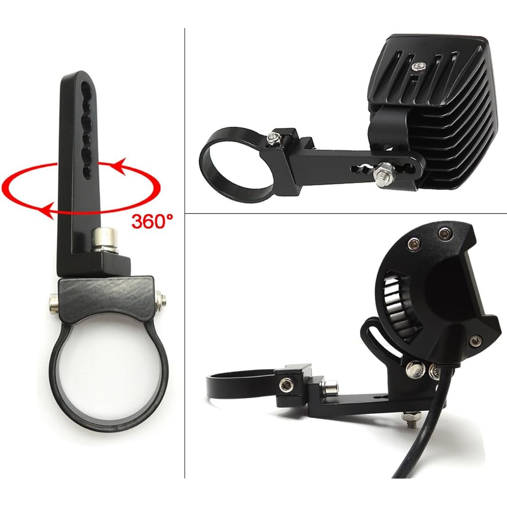 Auto Power Plus 1.75 inch Brewer Tube Mount Clamp Universal Mount Bracket Holder Kit LED HID Light Bar ATV UTV UTV Track 2 pieces for Track