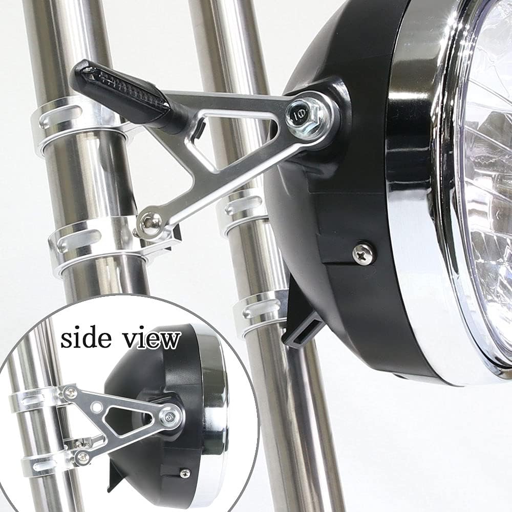 Headlight stay for fork billet aluminum 54mm 52mm 50mm φ54 φ52 φ50 Silver Silver Aluminum headlight holder Naked specification Machined aluminum