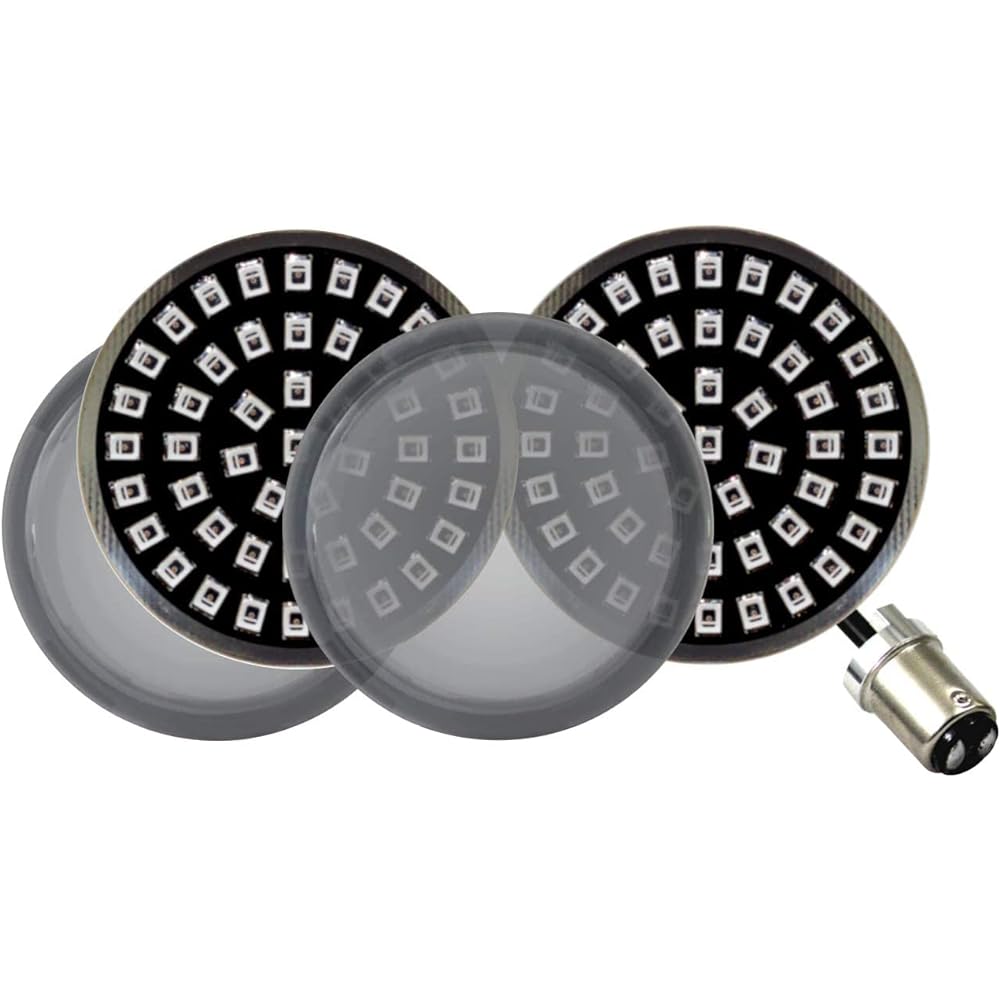 EAGLE LIGHTS Strobe Generation II Midnight Edition Lear LED Blink with LED Brake Light (Clear Lens)