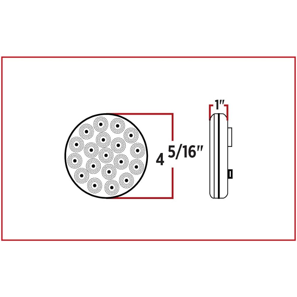 TRUX 4 -inch stop, turn & tail LED -clear red