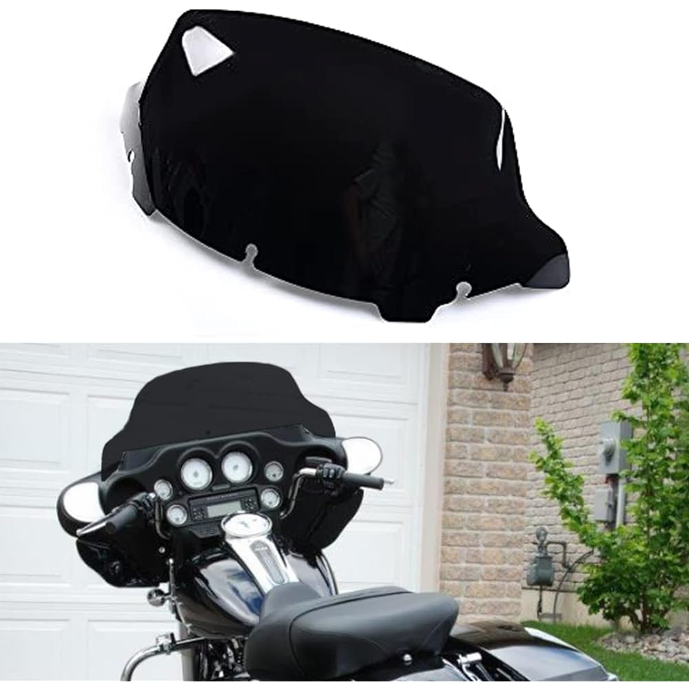 10.5 inch Black Wave Winds Screen Harley 2014-2022 Electric Ride Street Glide