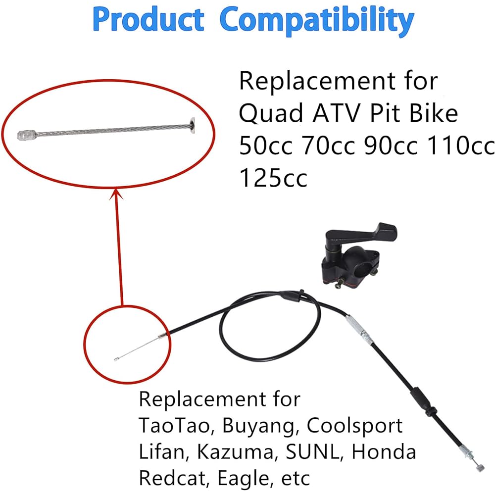 Sam throttle accelerator cable replacement quad ATV pit bike 50cc 150cc 110cc