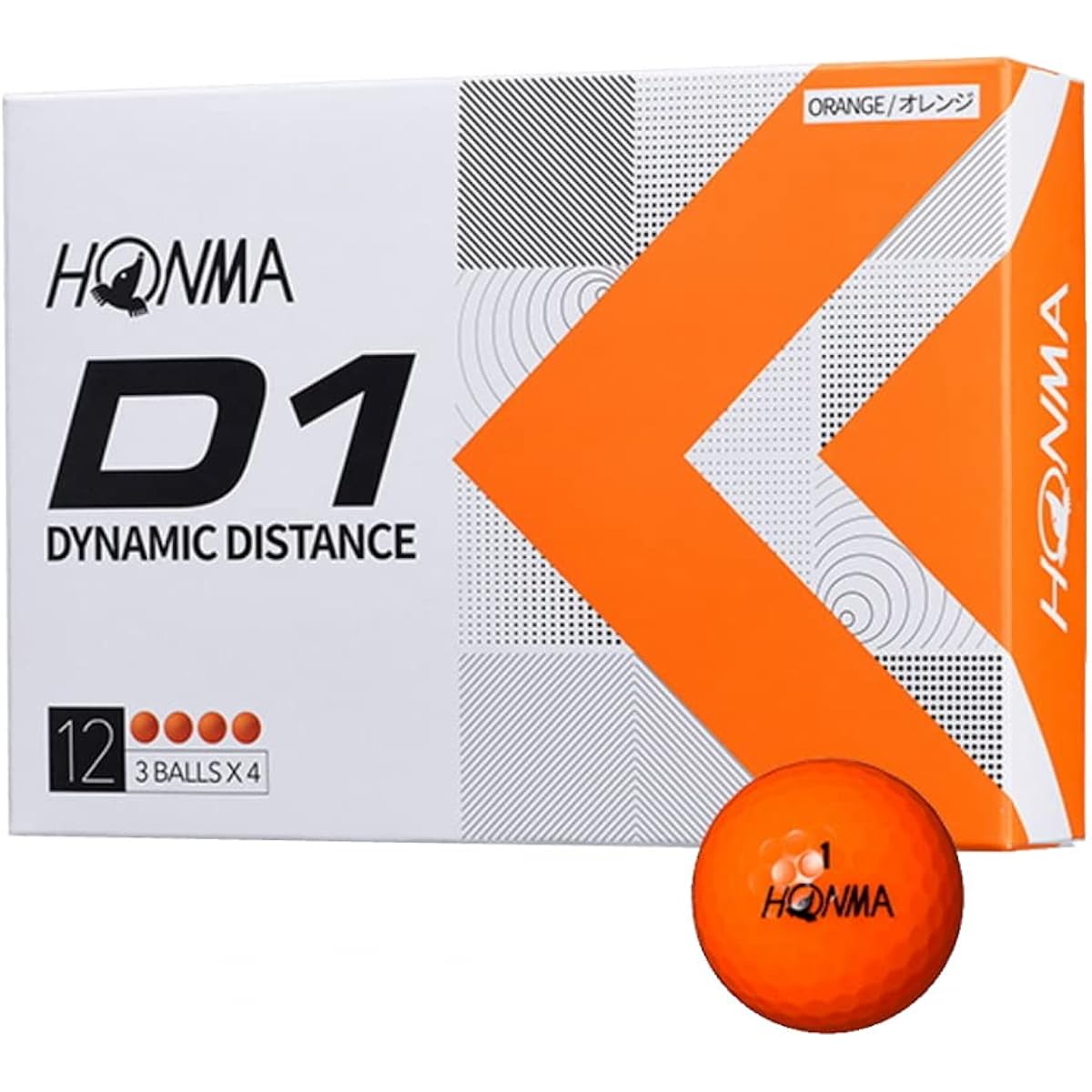 Honma HONMA D1 2022 Model BT2201 OG Orange 3 Dozen (36 Balls) Golf Official Ball HONMA
