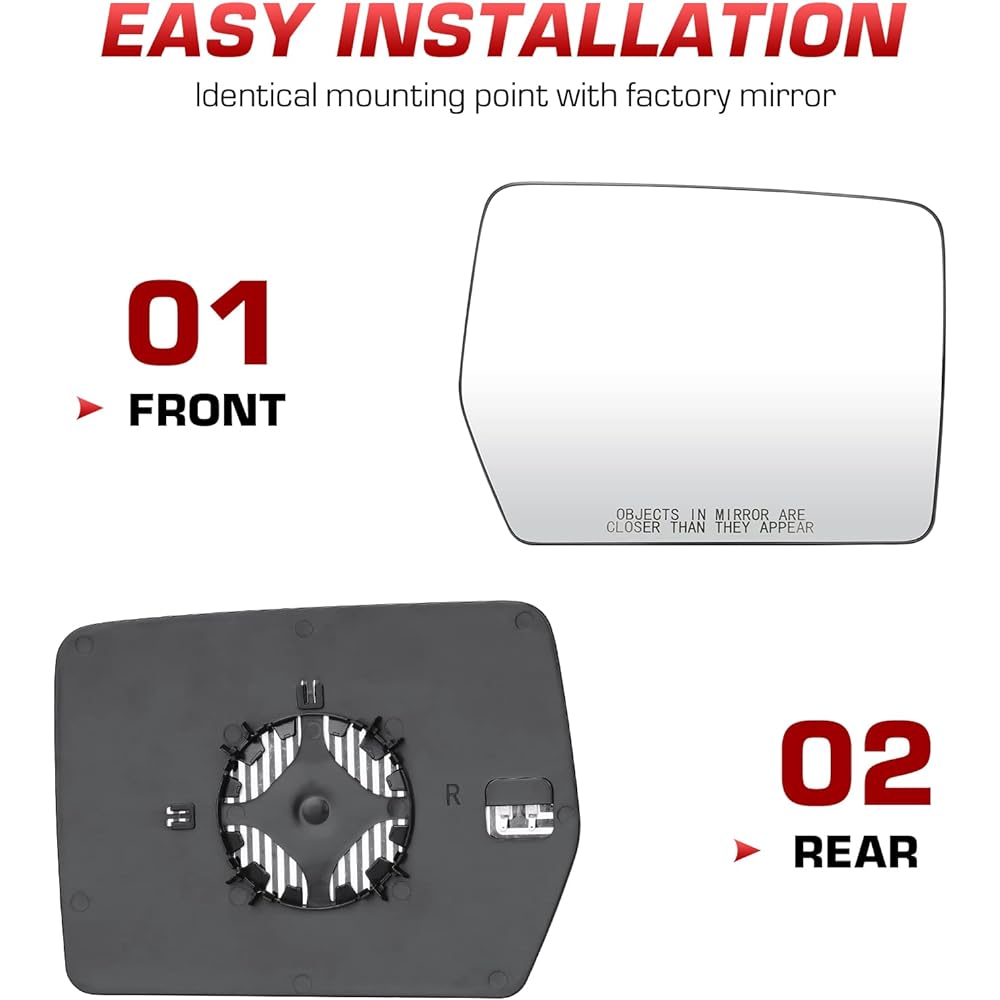 Live side view and heated mirror glass set F150 2011 2012 2011 2013 2014 Side view heating convex mirror with blind spot with rear holder BL3Z-17k707-E+4L3Z-17K707-DA exchange