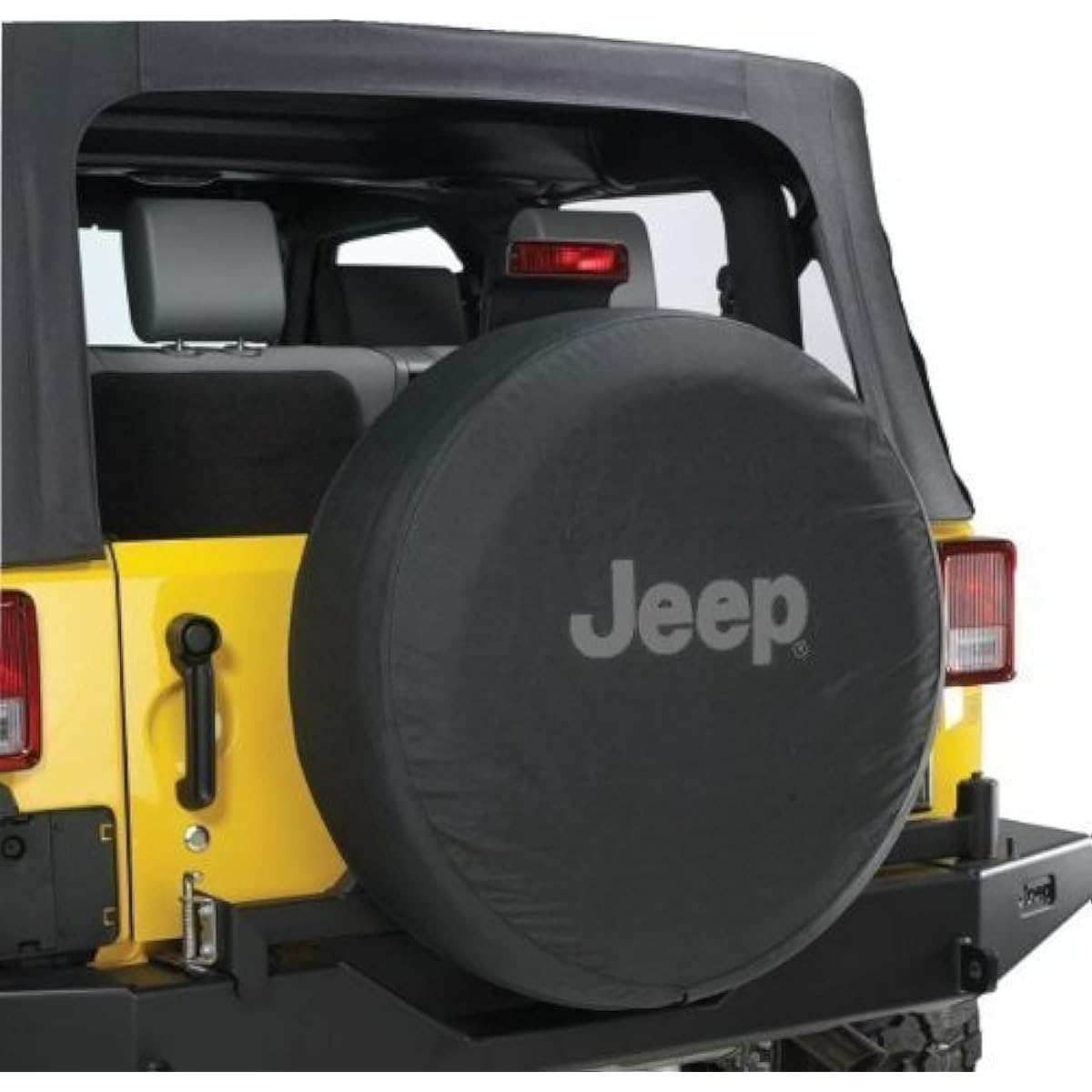 Jeep Wrangler Black Denim W/Logo Spare Tire Cover 32-33 Inch OEM