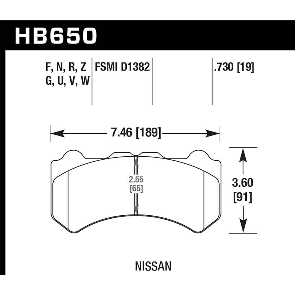 Hawk Performance HB650Z.730 Performance Ceramic Brake Pad