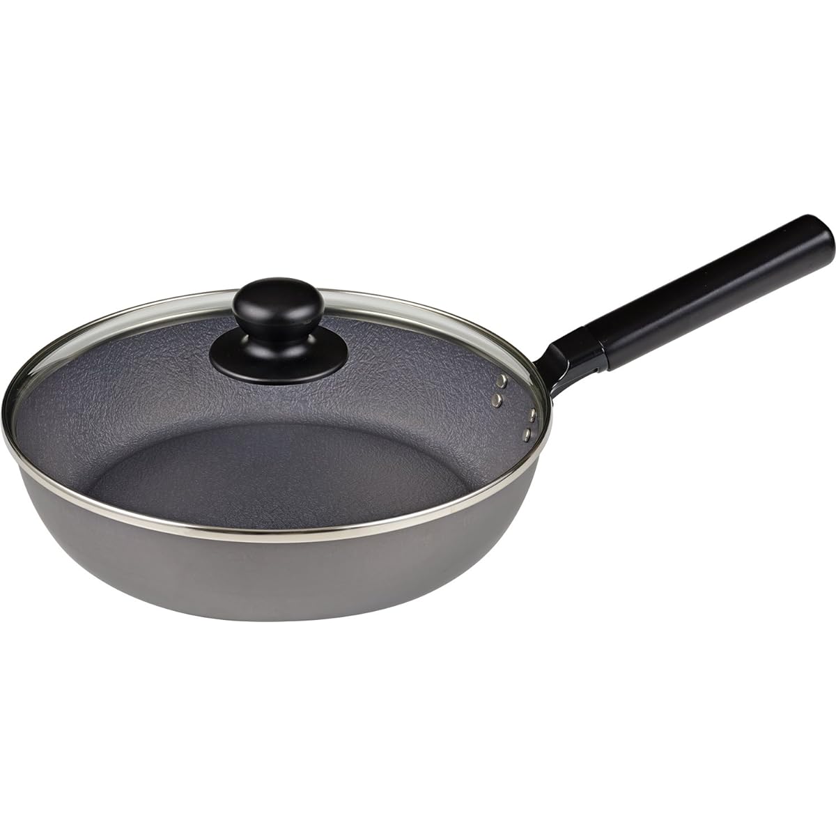 Wahei Freiz Carefully Selected Tools Nitrided Iron Frying Pan 26cm IH Compatible with Glass Lid DA-28