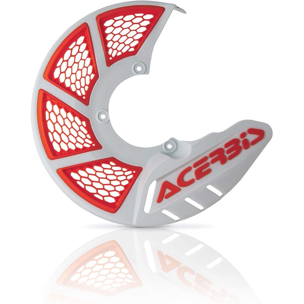ACERBIS AC-21846WH/OR Motorcycle X-BRAKE 2.0 Vented Front Disc Cover White/Orange