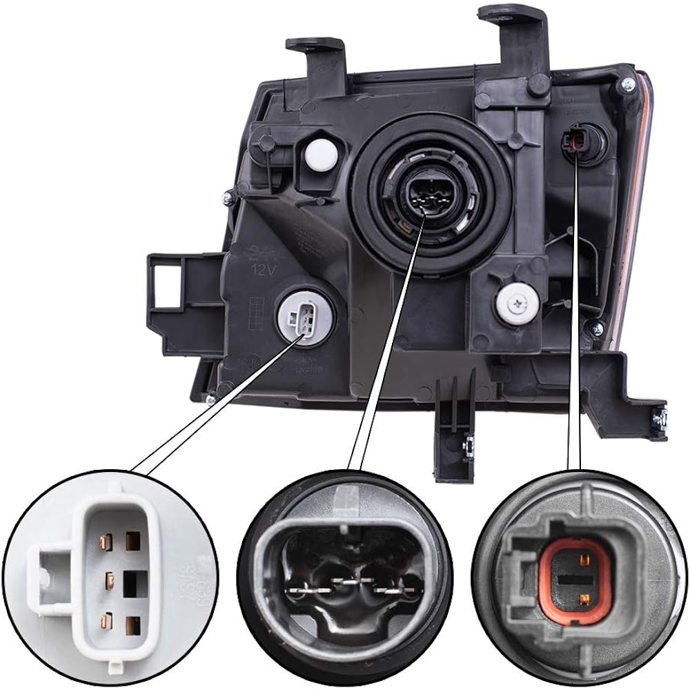 Autoandart replacement Pair Set Halogen Combination Headlamp Headlight Chrome Besel 05-15 Xterra 26060EA025 26010EA025