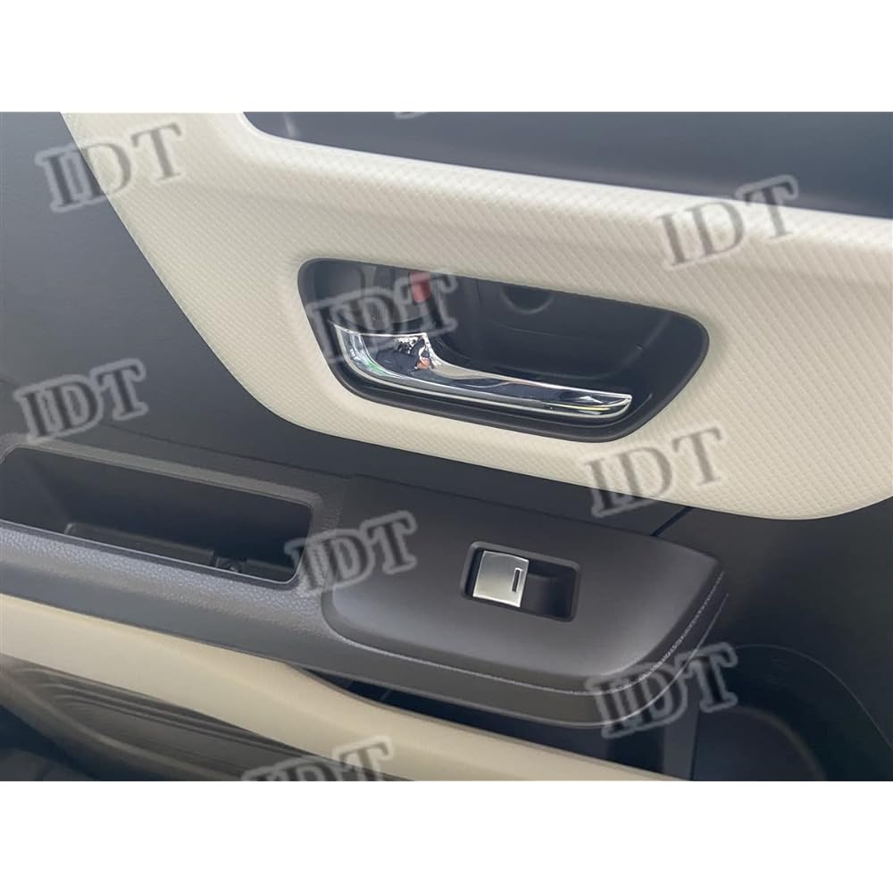IDT Mini Waist Included N-BOX Custom Aluminum Power Window Switch Cover JF3 JF4 Interior Panel Front Bezel (Silver)