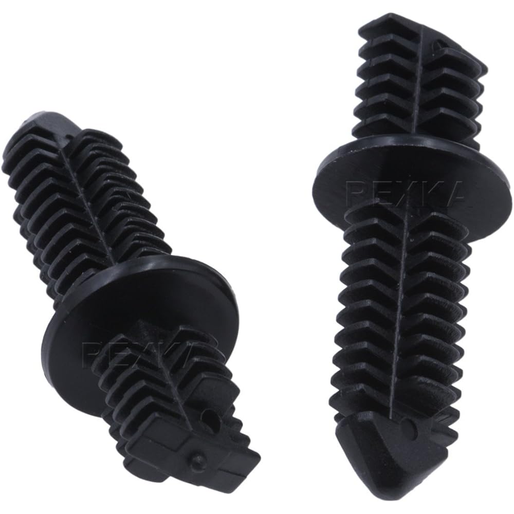 REXKA Double End Christmas Tree Retainer Clip Diameter 11/32 inch Black Nylon (30 packs)