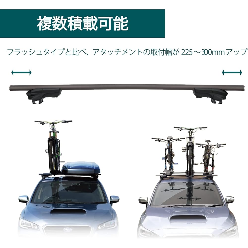 Carmate Roof Carrier inno Aero Base Stay Through Type for Flash Rail XS450