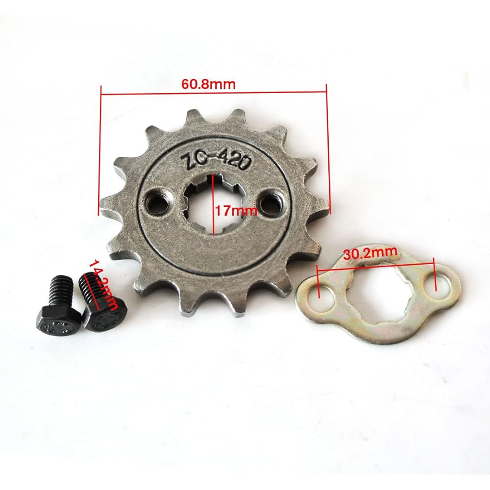 420 14 teeth 17mm Front engine Pretty 70 90 110 125 140cc ATV for dirt bike
