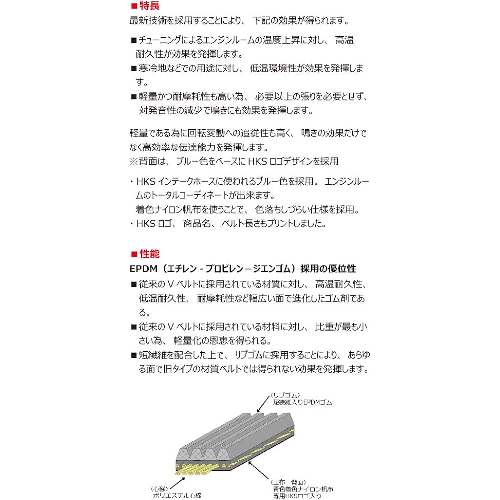 HKS Fine Tune V Belt 6PK1045 FD3S13B-REW MAZDA RX-7 24996-AK016 Fan Belt