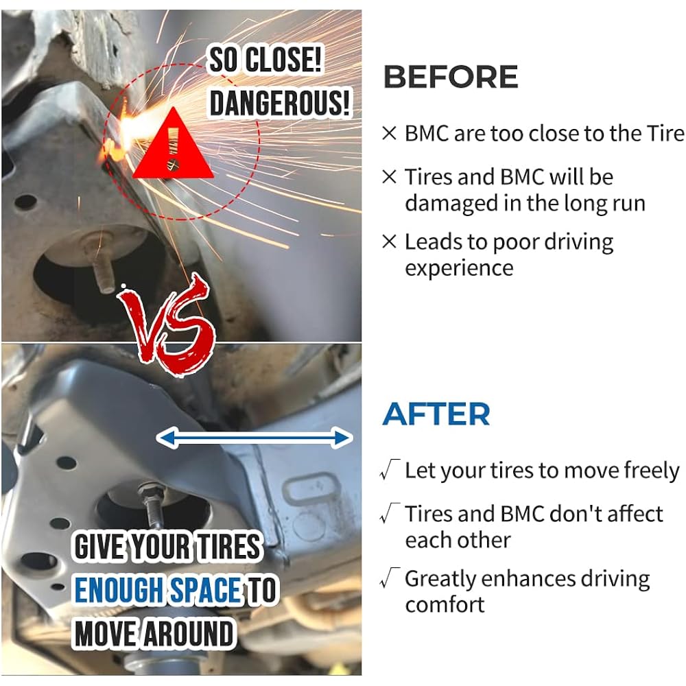 Wikibb BMC Body Mount Chop Plate Toyota Tacom 2005-2021 Welding Cab Mount Chop Kit 2nd & 3rd Generation Takoma Compatible CMC Replacement Toyota Takoma Accessories