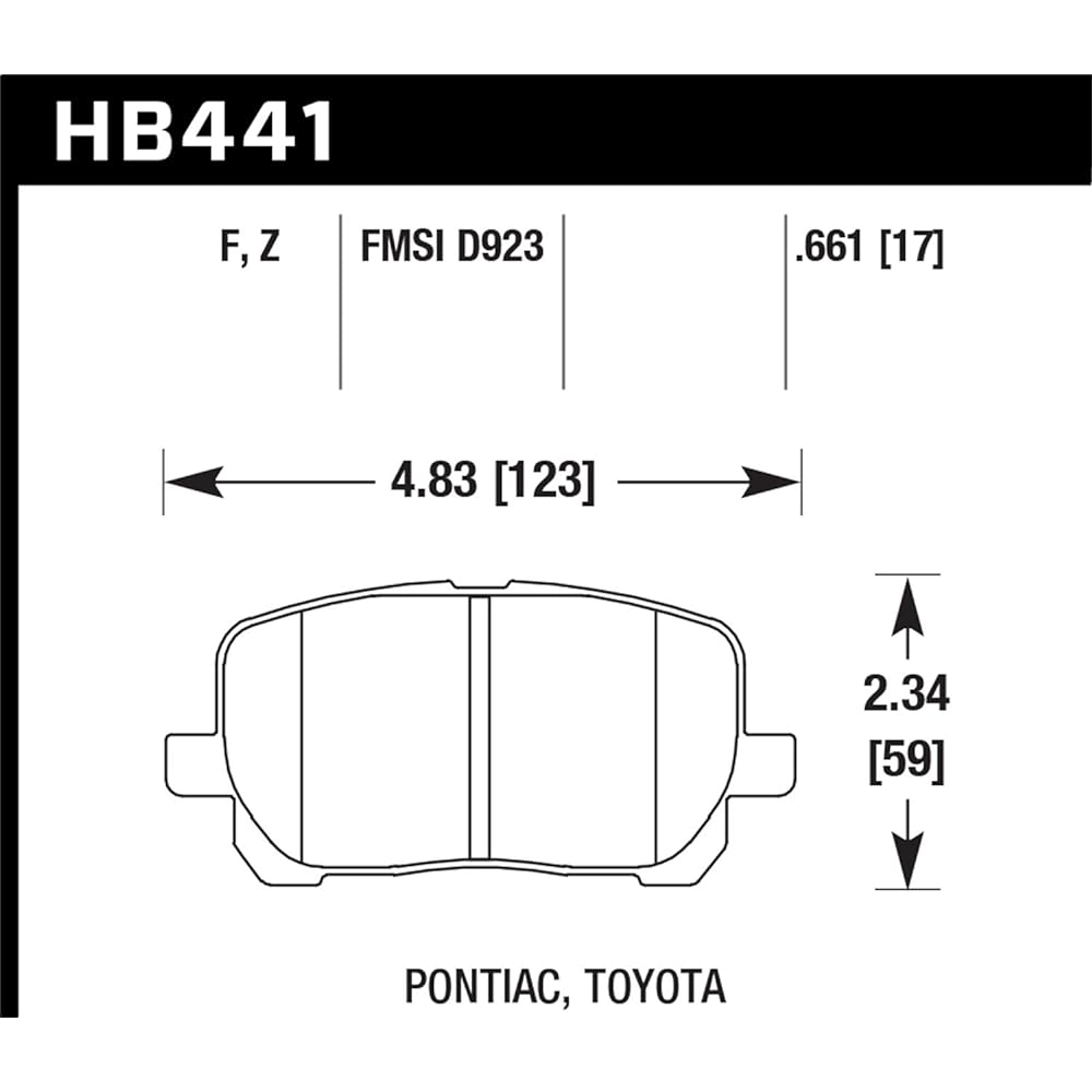 Hawk Performance HB441F.661 HPS Performance Ceramic Brake Pad