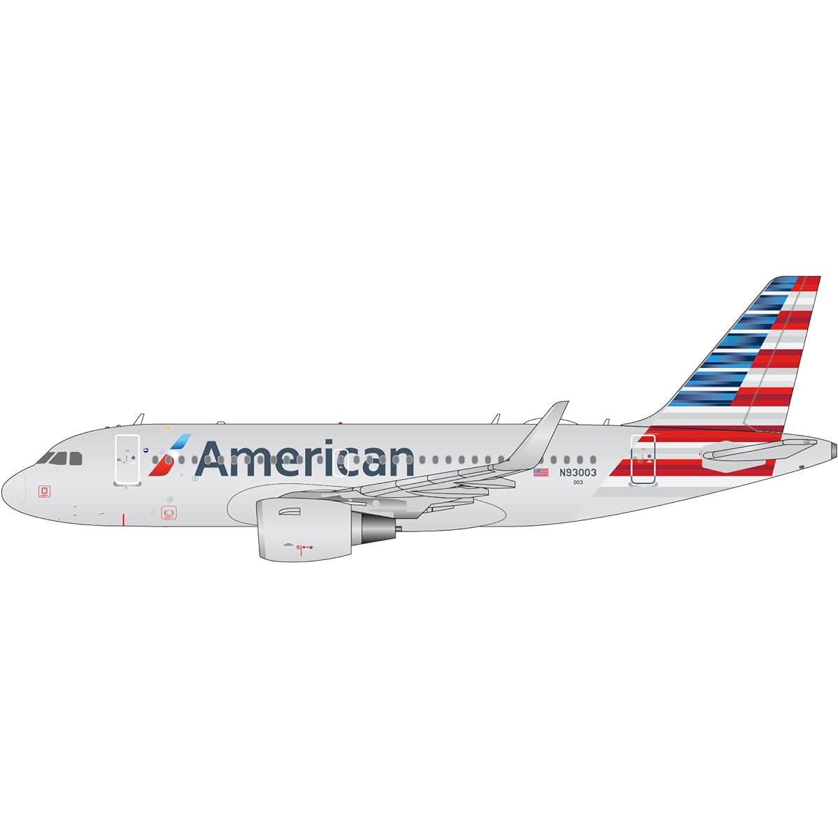 Gemini Jets 1/400 A319S American Airlines N93003 Completed Product