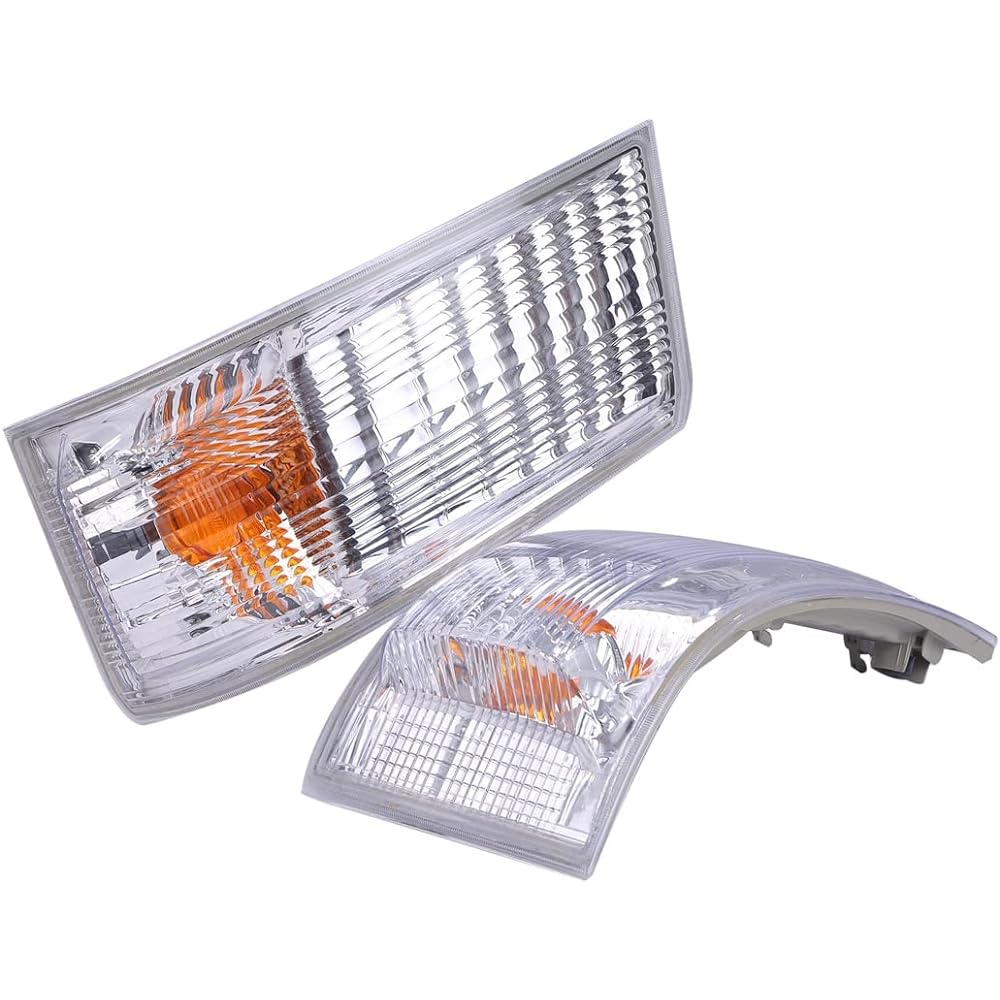 CustomDivine Turn Signal Lamp Light Lens Blue Tech Canter FBA00/20/30/50/60 FEA20/50/80 FDA00/20/40 FGA20 Right Driver Seat Left Passenger Seat Mitsubishi Fuso General Purpose External Product (Left and Right Set)