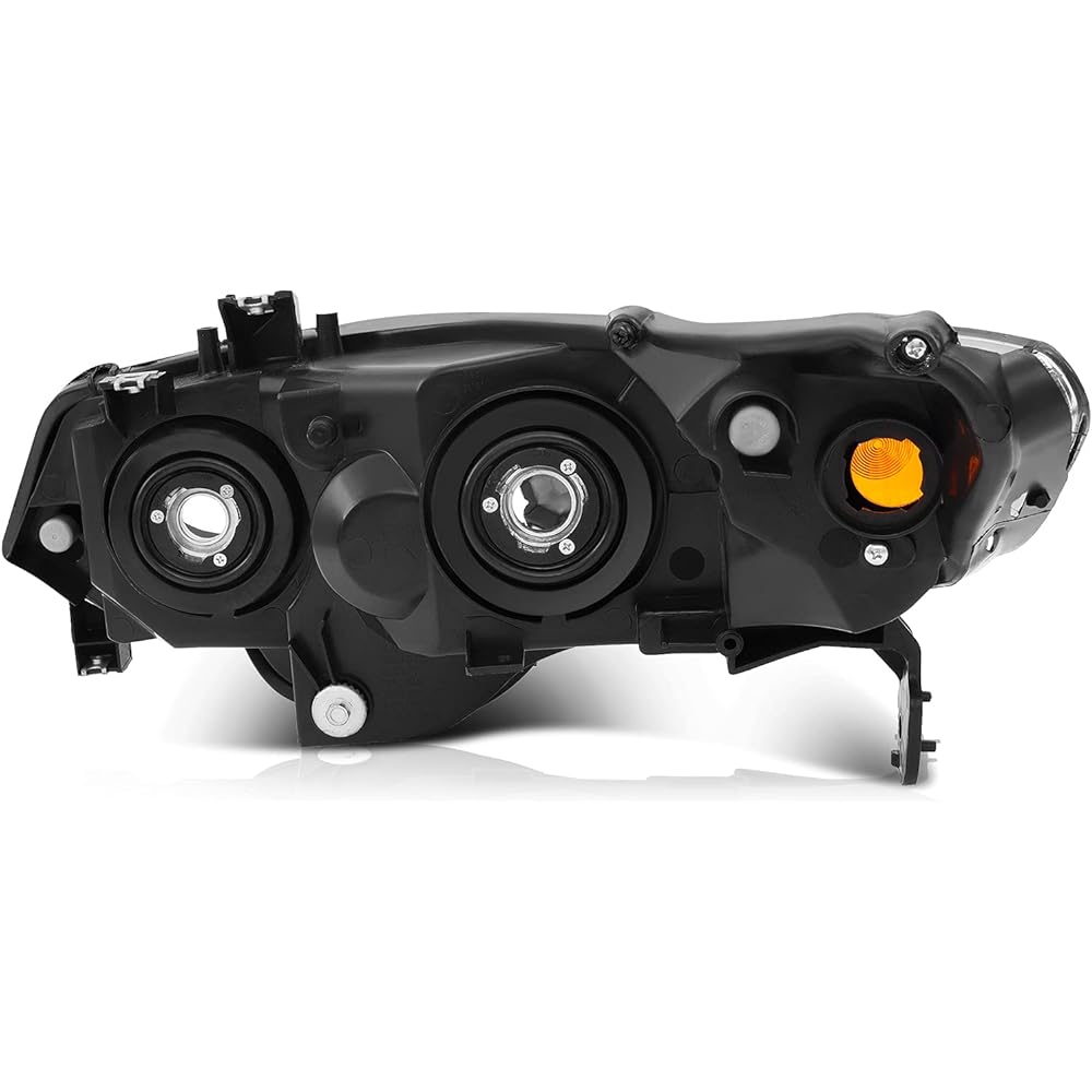 ROADFAR 2 door 2006 2007 2008 2009 2010 2011 Headlight Assembly + Park/Signal Head Lamp Black Chrome Housing (Ride seat and passenger side side)