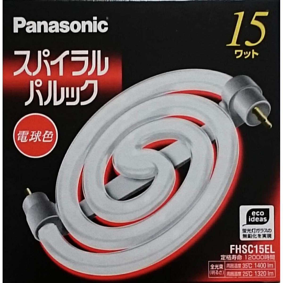 Panasonic Spiral Parlook Fluorescent Light Round 15 Shape 3 Wavelength Bulb Color FHSC15EL