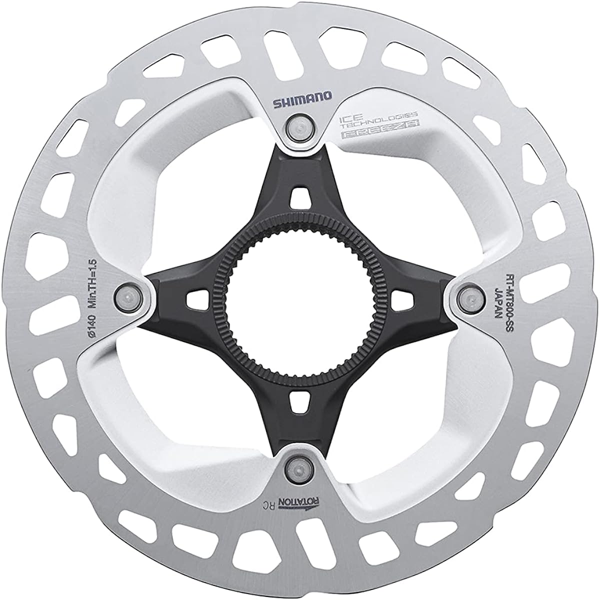 SHIMANO disc rotor RT-MT800 140mm included/inner serration lock ring