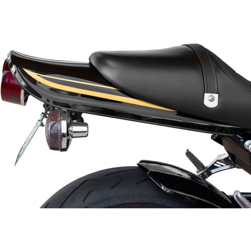 PMC ARCHI Motorcycle Exterior Long Tail Cowl 2023 CAFE Metallic Diablo Black (Gold) Gold Line Z900RS/CAFE '18-'23 189-1417