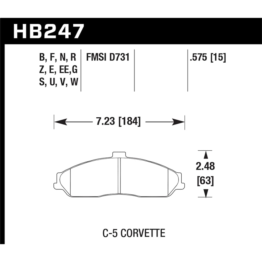 Hawk Performance HB247Z.575 Performance Ceramic Brake Pad