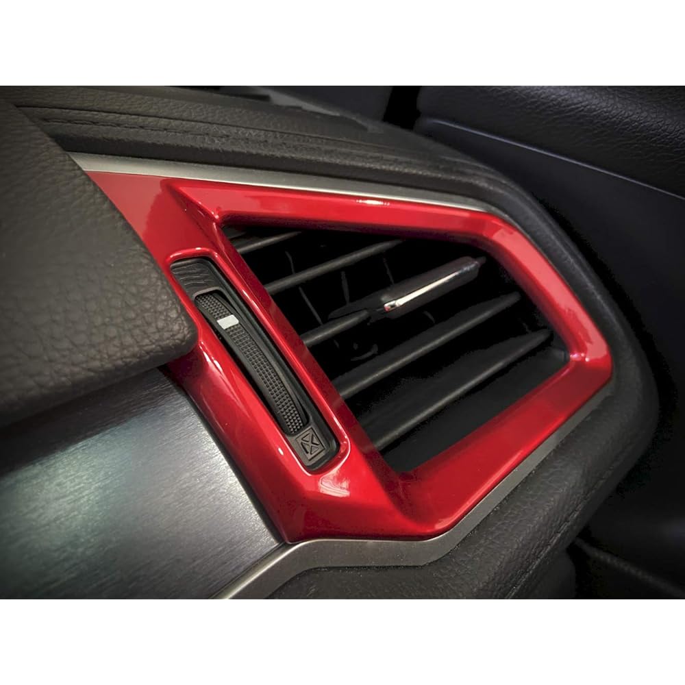 GZXINWEI Red Dashboard Air Vent Cover Trim Interior Frame Panel Sticker Honda 10th GEN CIVIC 2016 2017 2019 2019 2020 2021