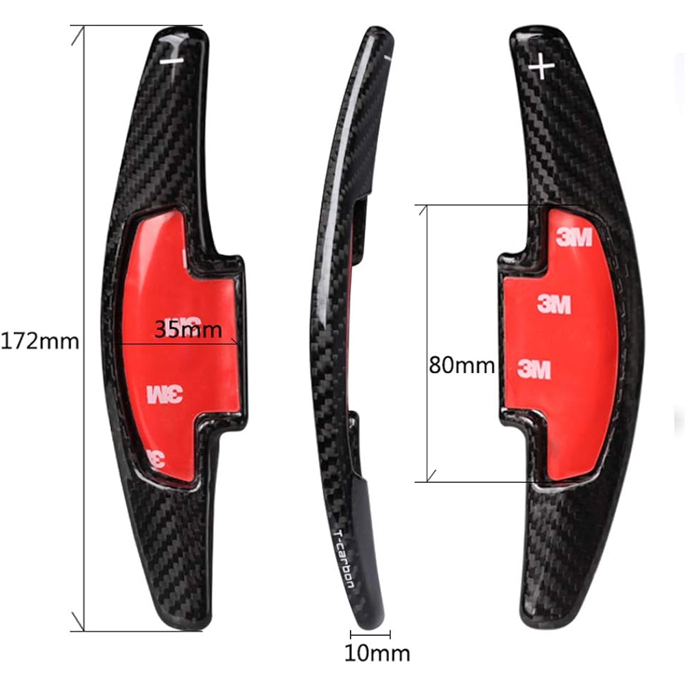 Honda Paddle Shift Cover Paddle Extension Real Carbon Civic Honda Accord Honda Fit 2020TLX CR-V Acura tlx Paddle Shifter (Black)