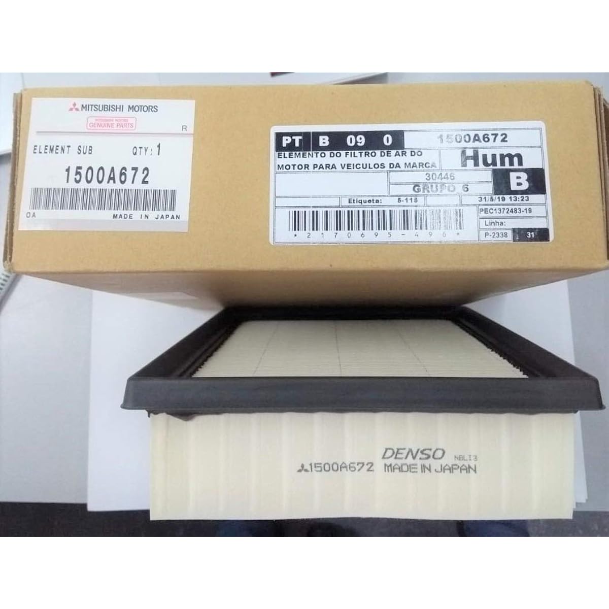Genuine Mitsubishi OE Engine Air Filter 1500A672 Eclipse Cross 2018 2019 2020