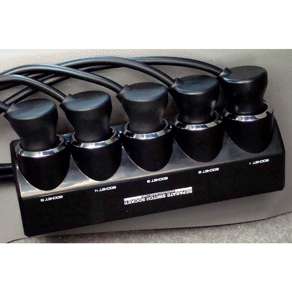 Kashimura Distributor Separate Switch 5 Socket Toggle Switch Remote Control ON/OFF with Power Lamp NKX-146