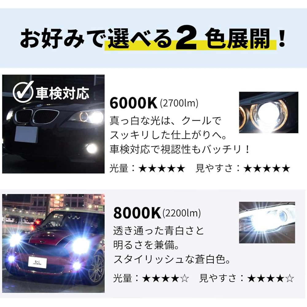 fcl. D3S HID Bulb White 6000K Vehicle Inspection Compatible 12V Car Only Genuine Replacement 35W Projector 2 Pieces Left and Right