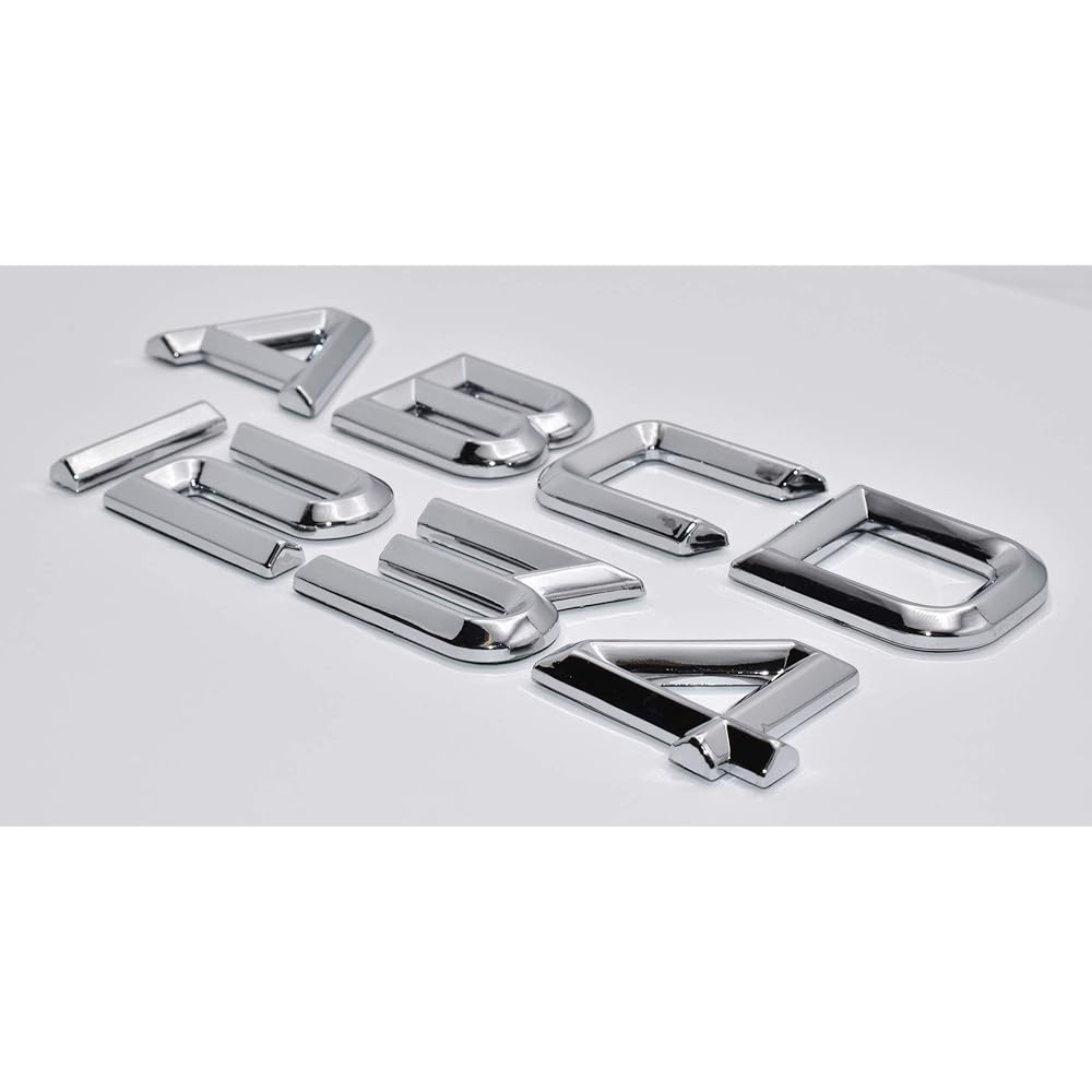 Chromian auto characters and numbers personalized set -Electric style