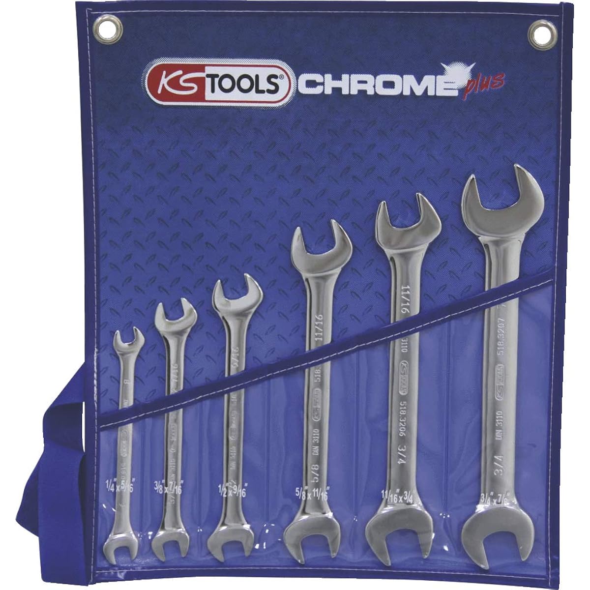 KS TOOLS CHROMEplus Double open ended spanner set 6 pcs CHROMEplus Double open ended spanner set 6 pcs 518.3220