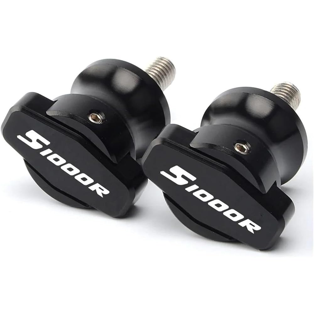 Motorcycle Swingarm Spool 8mm Motorcycle Swingarm Spool Slider Stand Screw Accessories For S1000RR S1000R HP4 2010-2013 2014 2015 2016 2017 (Color: Black, Size: S1000R)