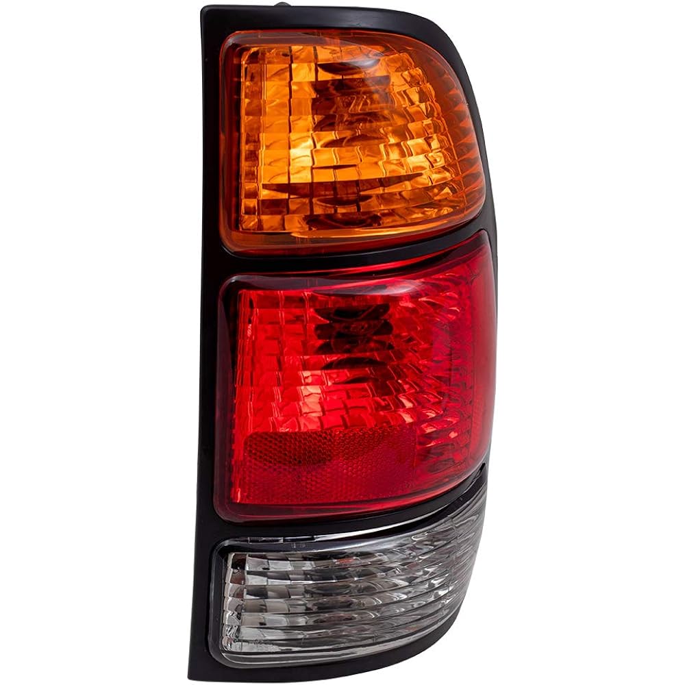 BROCK replacement driver and passenger seat tail lamp Amber red clear lens 2000-2006 Tandra pickup truck 815610C010 815510C010
