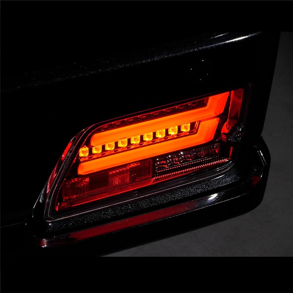 Atley Hijet Cargo Deck Van, S700 Series, Full LED Tail Lamp, Sequential, Flowing Turn Signal, INTEC Intec, Security Standards Compliant, E-Mark Acquired (Clear Lens/Gloss Black)