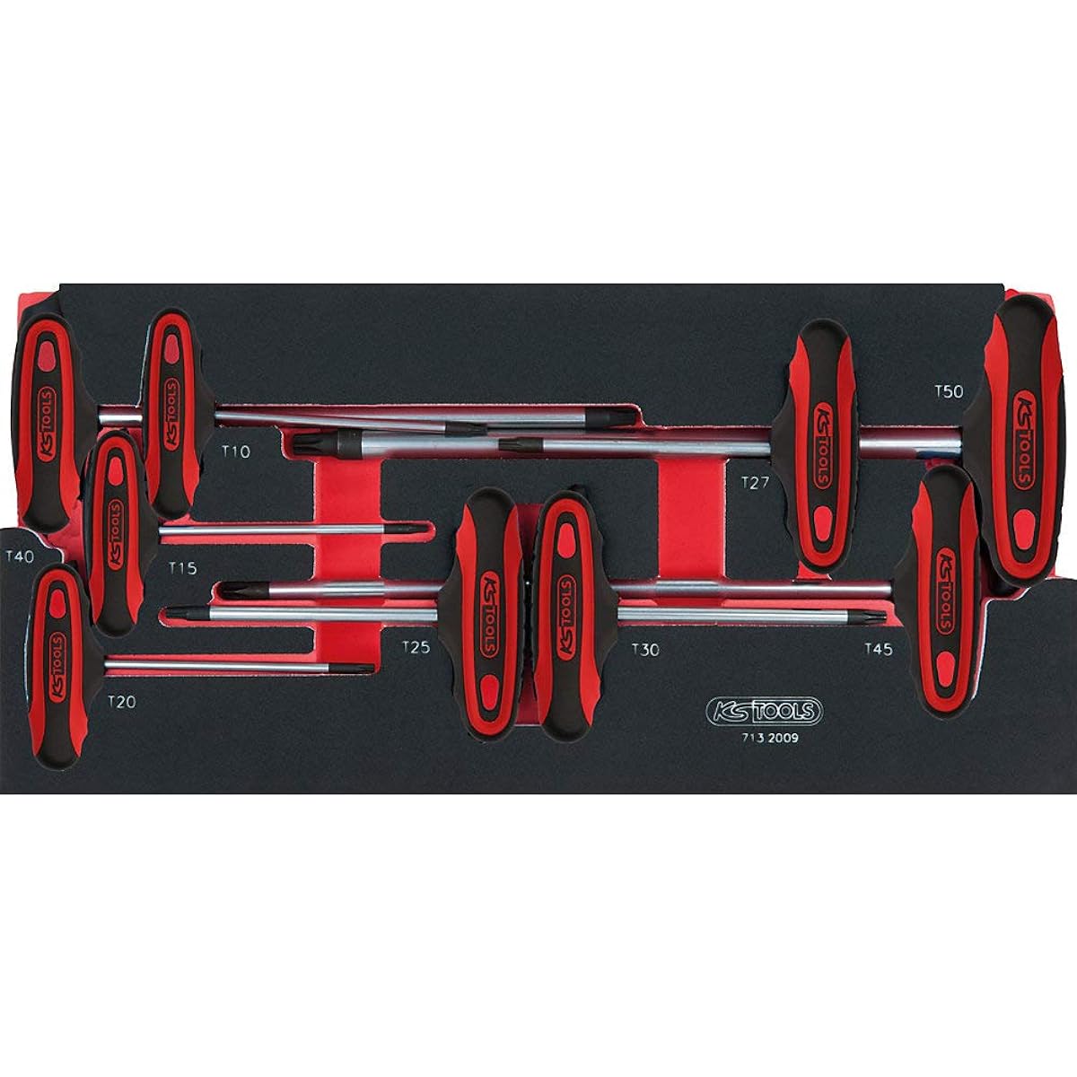 KS TOOLS SCS TX T-handle hex key set 9 pcs 1/3 system insert 713.2009